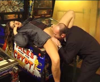 Pinball Sex Porn - Girl on pinball machine fucked - Brunette Porn